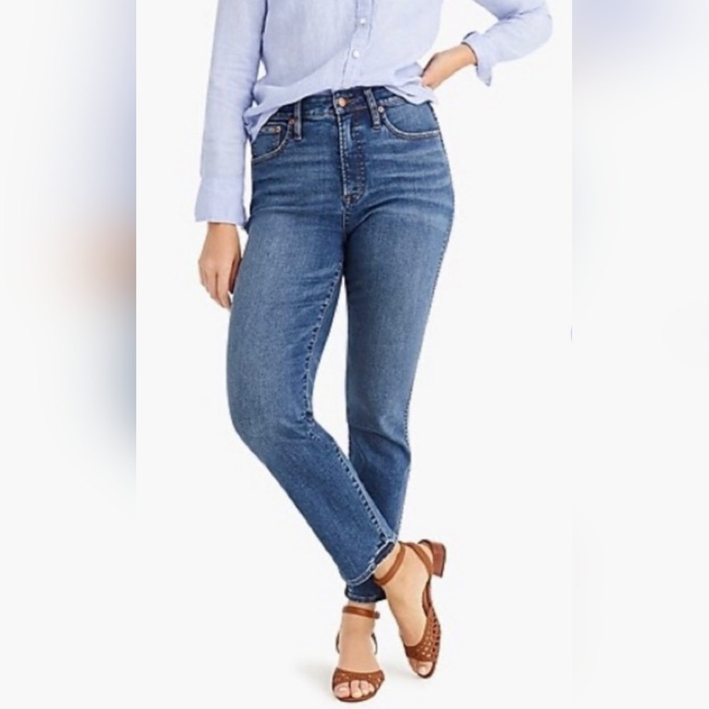 J.Crew Women’s Size 29P Petite Vintage Straight Medium Wash Blue Jeans